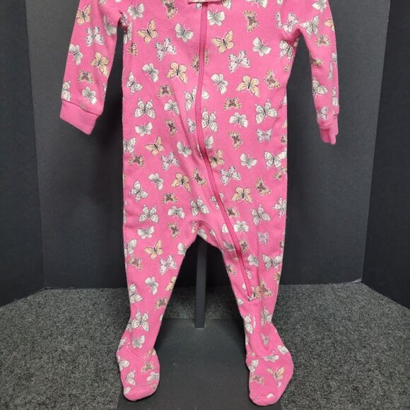 Janie and Jack Baby Good Night Footed Pajamas In Butterfly Sleep Sz 6-12mos - Picture 2 of 7
